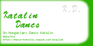 katalin dancs business card